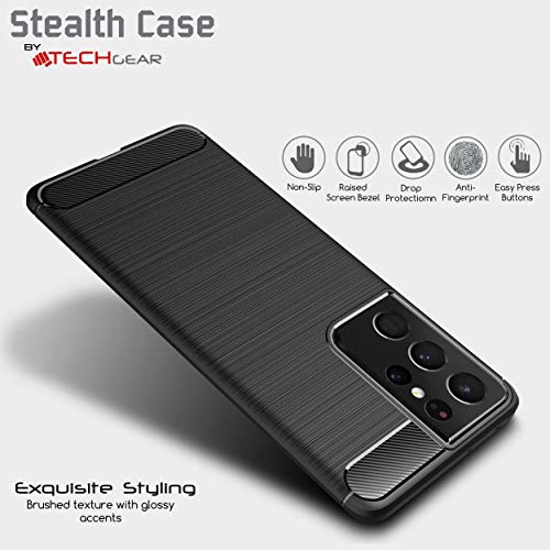 [Stealth Case] Samsung Galaxy S21 Ultra Soft Protective Slim Cover with Carbon Fibre Detailing