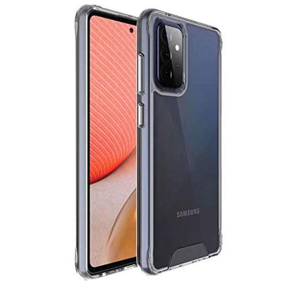 [Fusion HD Case] Shockproof Fused Gel Bumper & Hard Back Slim Clear Cover for Samsung Galaxy A72 5G