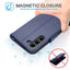 [Leather Wallet Case] Genuine Leather [RFID Blocking] Magnetic Flip Case with Card & Slots and Stand For Samsung Galaxy S23 Plus