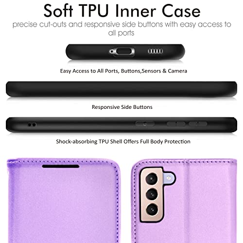 [Wallet Case] Protective Cover with Cash & Card Holder, Stand and Wrist Strap For Samsung Galaxy S23 Plus