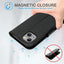 [Leather Wallet Case] Genuine Leather [RFID Blocking] Magnetic Flip Case with Card & Slots and Stand For iPhone 14 Plus