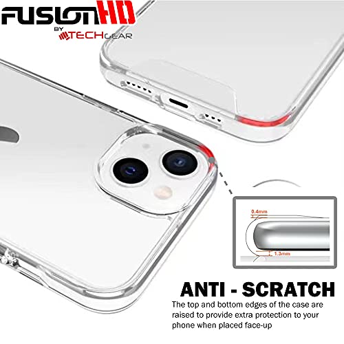 [Fusion HD Case] Shockproof Fused Gel Bumper & Hard Back Slim Clear Cover for iPhone 13 Pro Max