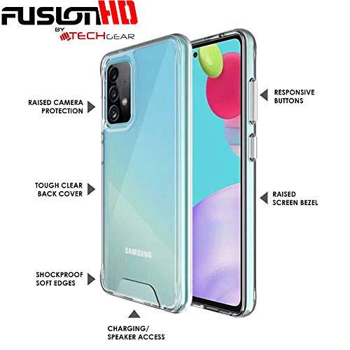[Fusion HD Case] Shockproof Fused Gel Bumper & Hard Back Slim Clear Cover for Samsung Galaxy A54 5G