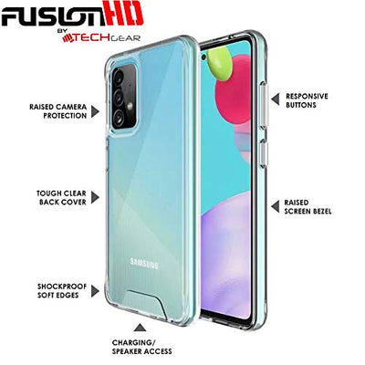 [Fusion HD Case] Shockproof Fused Gel Bumper & Hard Back Slim Clear Cover for Samsung Galaxy A54 5G