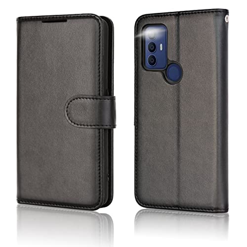 [Wallet Case] Protective Cover with Cash & Card Holder, Stand and Wrist Strap For TCL 306 / TCL 305 / TCL 30 SE
