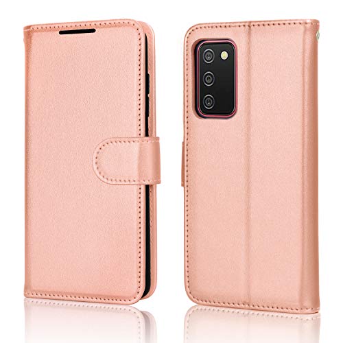 [Wallet Case] Protective Cover with Cash & Card Holder, Stand and Wrist Strap For Samsung Galaxy A02s