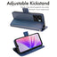 [Wallet Case] Protective Cover with Cash & Card Holder, Stand and Wrist Strap For Oppo A57e / A57s / A57 4G