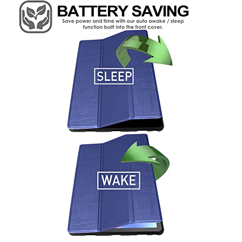 [Smart Case] Slim Stand Cover with Auto Sleep/Wake for Lenovo Tab M10 Plus 3rd Gen 2022 (10.6") TB125 / TB128