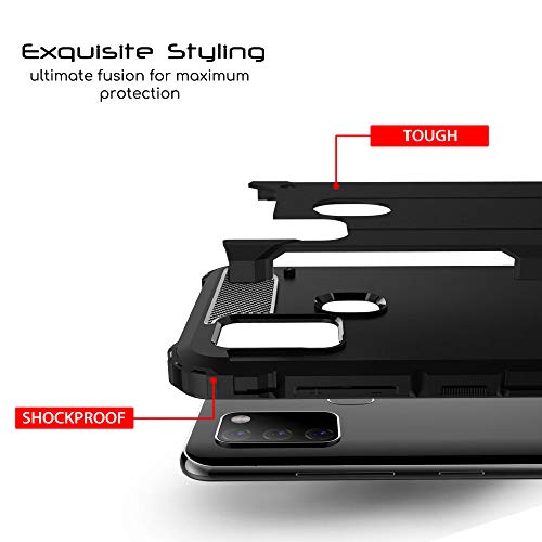 [Tough Armoured Case] ShockProof Dual-Layer Protective Heavy Duty Cover for Samsung Galaxy A21s