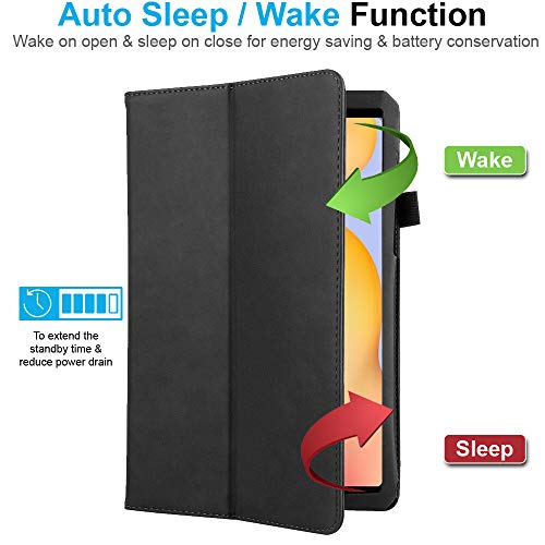 [Folio Case] Smart Cover Stand with Auto Sleep/Wake & Hand Strap For Samsung Galaxy Tab S6 Lite 10.4" (SM-P610 / P613 / P615 / P619)