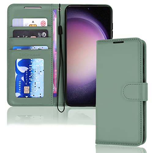 [Wallet Case] Protective Cover with Cash & Card Holder, Stand and Wrist Strap For Samsung Galaxy S23 Plus