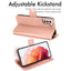 [Wallet Case] Protective Cover with Cash & Card Holder, Stand and Wrist Strap For Samsung Galaxy S23