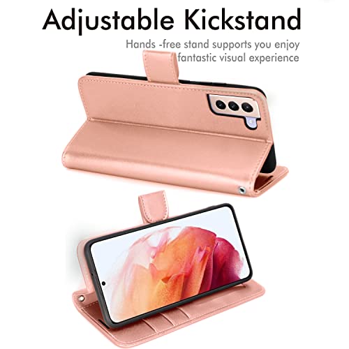 [Wallet Case] Protective Cover with Cash & Card Holder, Stand and Wrist Strap For Samsung Galaxy S23
