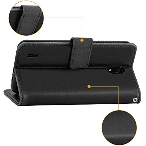 [Wallet Case] Protective Cover with Cash & Card Holder, Stand and Wrist Strap For Nokia 1.3