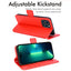 [Wallet Case] Protective Cover with Cash & Card Holder, Stand and Wrist Strap For Apple iPhone 14 Pro Max