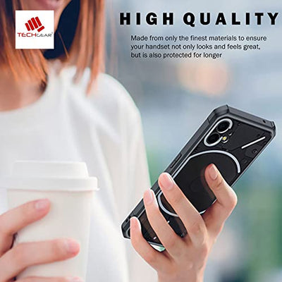 [Fusion Armour Case] Premium Hybrid Tough Heavy Duty, Clear Back, Bumper Case for Nothing Phone 1