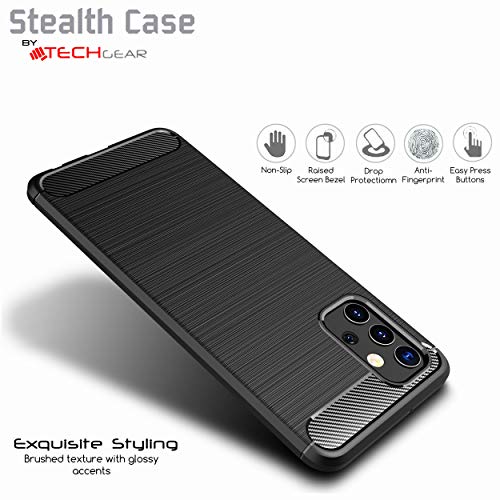 [Stealth Case] Samsung Galaxy A32 5G Soft Protective Slim Cover with Carbon Fibre Detailing