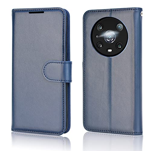 [Wallet Case] Protective Cover with Cash & Card Holder, Stand and Wrist Strap For Honor Magic 4 Pro 5G