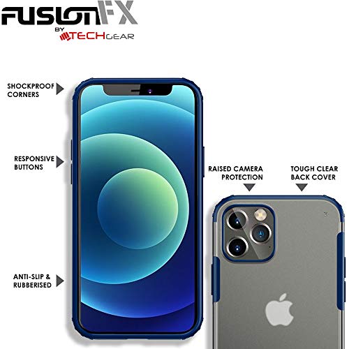 [Fusion FX Case] Slim & Light Tough Fused Gel Bumper & Hard Back Matte Case for iPhone 12 Mini
