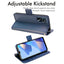 [Wallet Case] Protective Cover with Cash & Card Holder, Stand and Wrist Strap For Oppo A16s