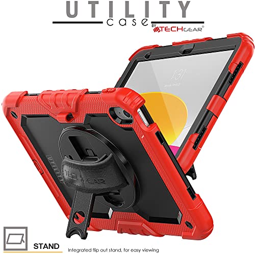 [UTILITY Case] Full Body Shockproof Case with Stand, Hand & Shoulder Strap for Apple iPad 11th & 10th Generation, iPad 2025 / 2022