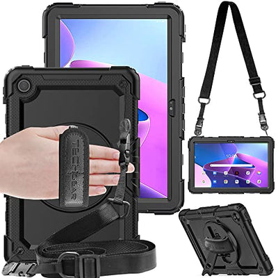 [UTILITY Case] Full Body Shockproof Case with Stand, Hand & Shoulder Strap for Lenovo Tab M10 Plus 3rd Gen 2022 (10.6") TB125 / TB128