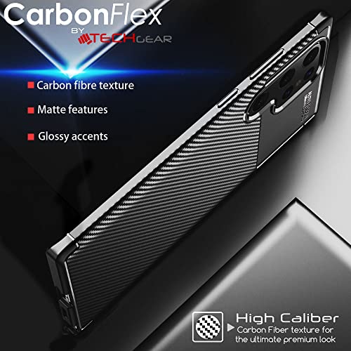 [CarbonFlex Case] Premium Shockproof Soft Slim Cover with Carbon Fibre Effect For Samsung  Galaxy S22 Ultra
