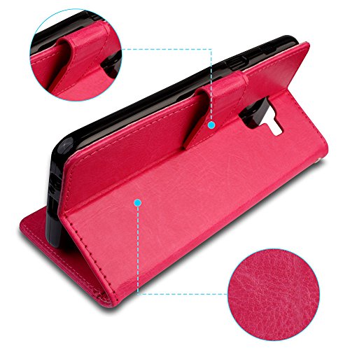 [Wallet Case] Protective Cover with Cash & Card Holder, Stand and Wrist Strap For Samsung Galaxy S9 Plus