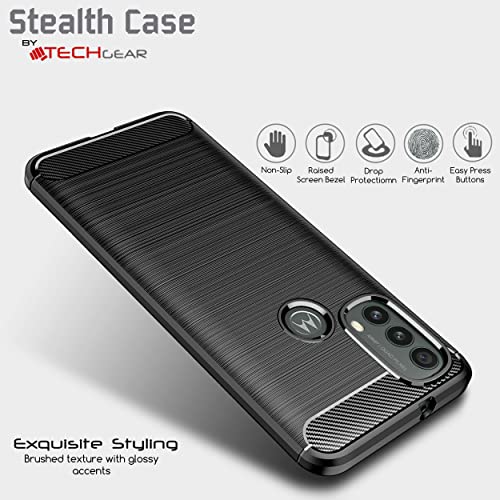 [Stealth Case] Motorola Moto E20 / E30 Soft Protective Slim Cover with Carbon Fibre Detailing