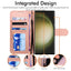 [Wallet Case] Protective Cover with Cash & Card Holder, Stand and Wrist Strap For Samsung Galaxy S23 Ultra