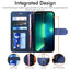[Wallet Case] Protective Cover with Cash & Card Holder, Stand and Wrist Strap For Apple iPhone 14 Pro Max
