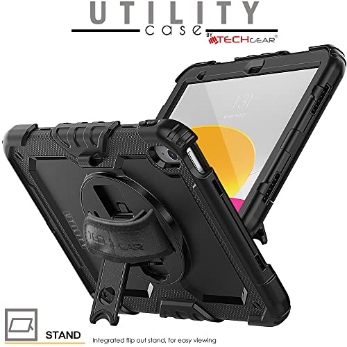 [UTILITY Case] Full Body Shockproof Case with Stand, Hand & Shoulder Strap for Apple iPad 11th & 10th Generation, iPad 2025 / 2022