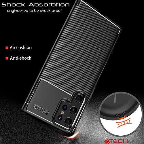 [CarbonFlex Case] Premium Shockproof Soft Slim Cover with Carbon Fibre Effect For Samsung  Galaxy S22 Ultra