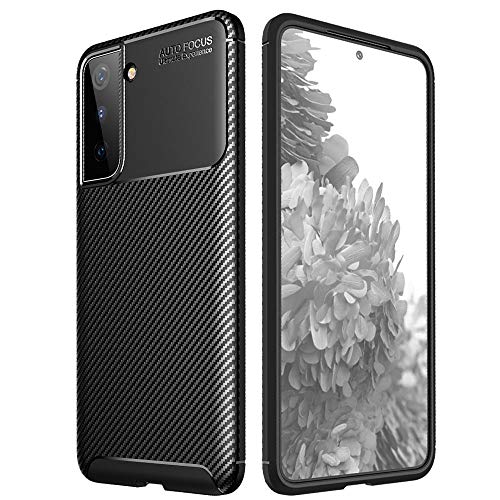[CarbonFlex Case] Premium Shockproof Soft Slim Cover with Carbon Fibre Effect For Samsung  Galaxy S21 Plus