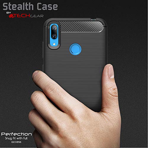 [Stealth Case] Huawei Y7 2019  Soft Protective Slim Cover with Carbon Fibre Detailing