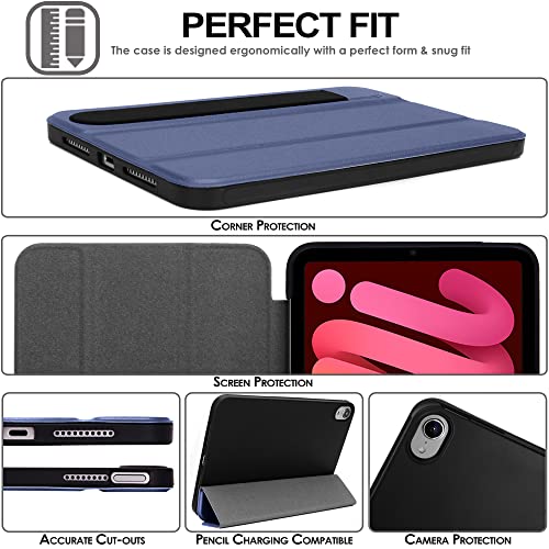 [Smart Case] Slim Stand Cover with Auto Sleep/Wake for Apple iPad Mini 7 / Mini 6 8.3" [7th / 6th Generation]