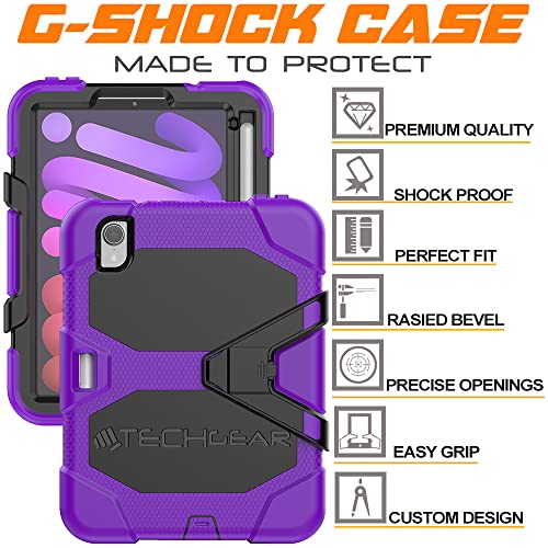 [G-SHOCK Case] Heavy Duty Long Survival Screen Protector Case for Apple iPad Mini 7 / Mini 6 8.3" [7th / 6th Generation]