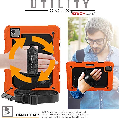 [UTILITY Case] Full Body Shockproof Case with Stand, Hand & Shoulder Strap for Apple iPad Air 5 / Air 4 10.9"