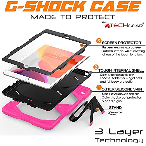 [G-SHOCK Case] Heavy Duty Long Survival Screen Protector Case for iPad 10.2" 2021, 2020, 2019 [9th/8th/7th Generation]
