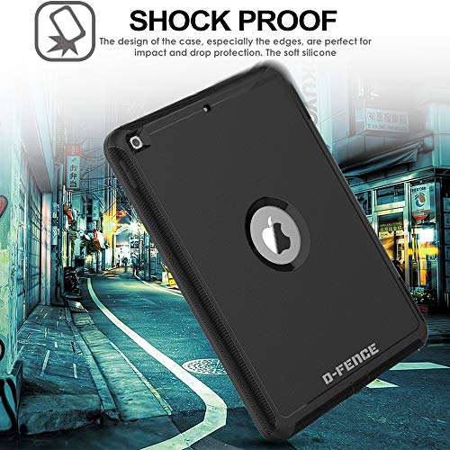 [D-FENCE Case] Tough & Rugged Smart Case For Apple iPad 10.2" 9th, 8th, 7th Generation