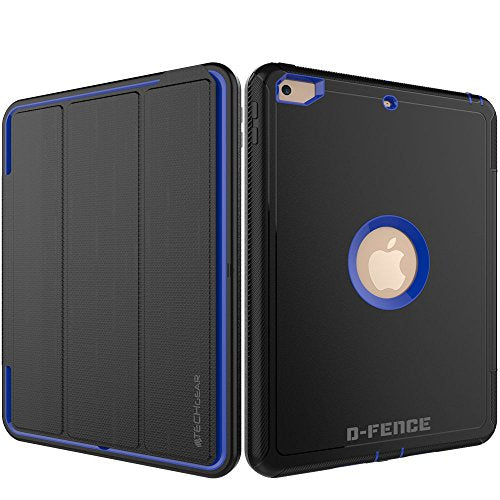 [D-FENCE Case] Tough & Rugged Smart Case For Apple iPad 9.7" (2018 / 2017)