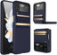 Samsung Galaxy Z Flip 4 Screen Protector Case, Z Flip 4 Case with Stylish Leather Hinge & Metal Trim, Hard PC Shockproof [Screen Protector] Case