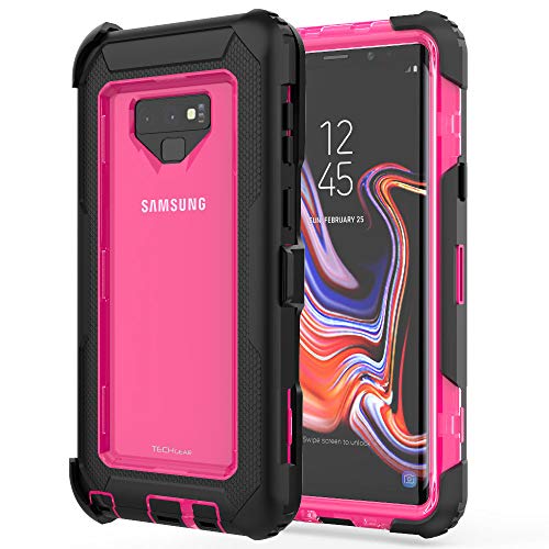 [Contender Case] Samsung Galaxy Note 9 Heavy Duty Case with Built-in Screen Protector, 360 [Full Body] Protective Cover with Kick Stand