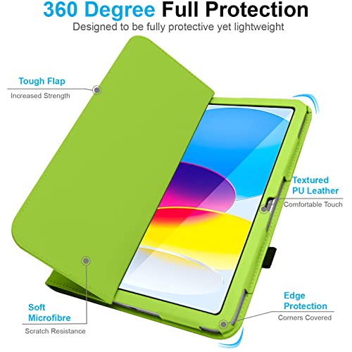 [Folio Case] Smart Cover Stand with Auto Sleep/Wake & Hand Strap For Apple iPad 11th & 10th Generation, iPad 2025 / 2022