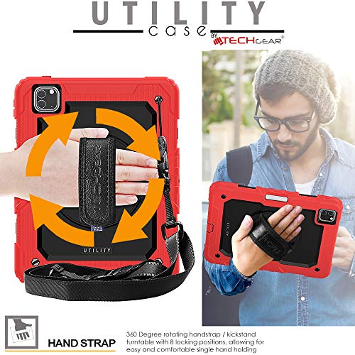 [UTILITY Case] Full Body Shockproof Case with Stand, Hand & Shoulder Strap for Apple iPad Pro 11" 2022 & 2021 [4th & 3rd Generations]