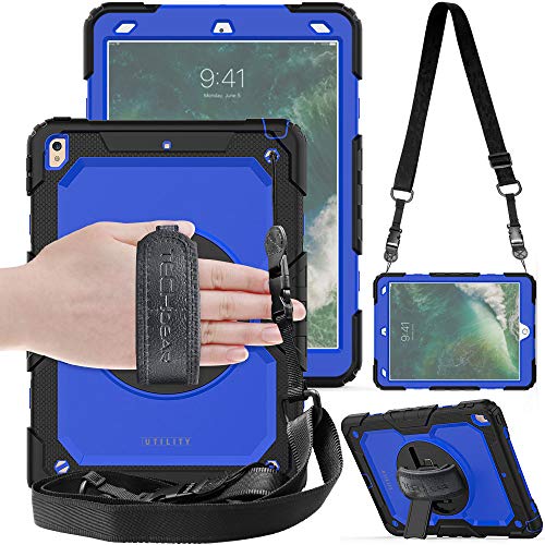 [UTILITY Case] Full Body Shockproof Case with Stand, Hand & Shoulder Strap for Apple iPad Air 3rd Gen 2019 / iPad Pro 10.5"