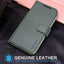 [Leather Wallet Case] Genuine Leather [RFID Blocking] Magnetic Flip Case with Card & Slots and Stand For Samsung Galaxy S23 Ultra
