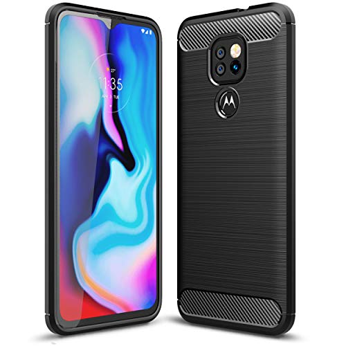 [Stealth Case] Motorola Moto E7 Plus Soft Protective Slim Cover with Carbon Fibre Detailing