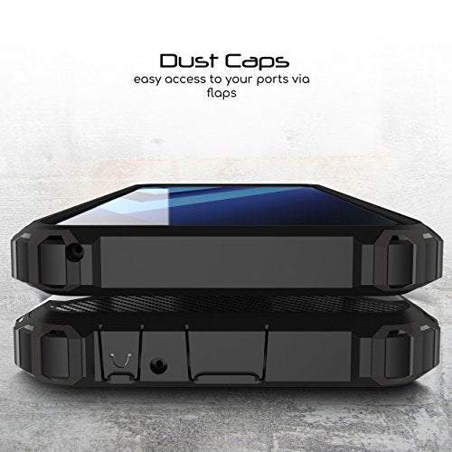 [Tough Armoured Case] ShockProof Dual-Layer Protective Heavy Duty Cover for Samsung Galaxy A8 2018