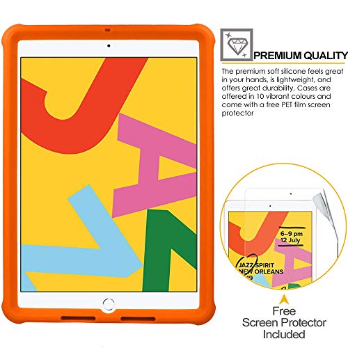 [Bumper Case] Shockproof Soft Easy Grip Case for Apple iPad 10.2", 9th / 8th / 7th Generation